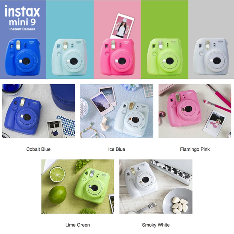 Моментальная фотокамера Fujifilm Instax Mini 9 + защитная сумка из искусственной кожи с