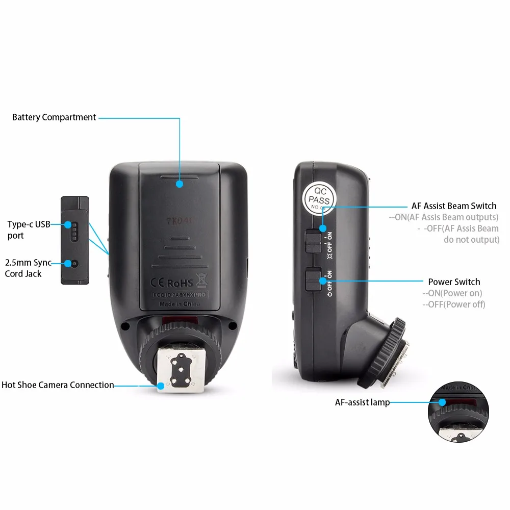 Беспроводной триггер вспышки Godox Xpro серии TTL для камеры 1/8000s HSS преобразователь