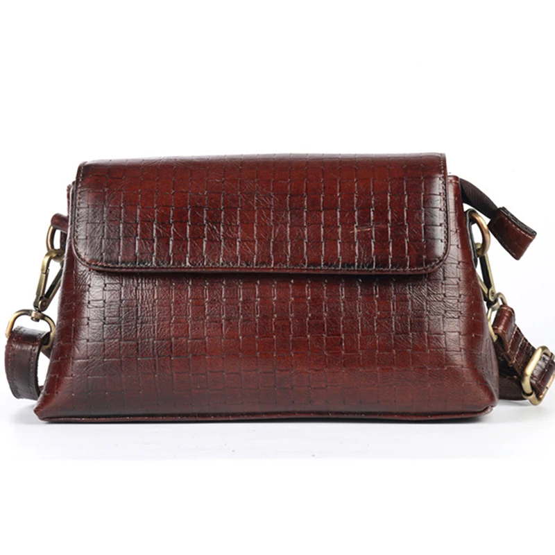 Женская сумка через плечо из натуральной кожи модная мессенджер для