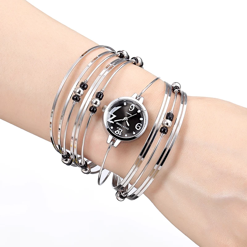Женские кварцевые часы в богемном стиле с бусинами|female female|female clockfemale wristwatch |