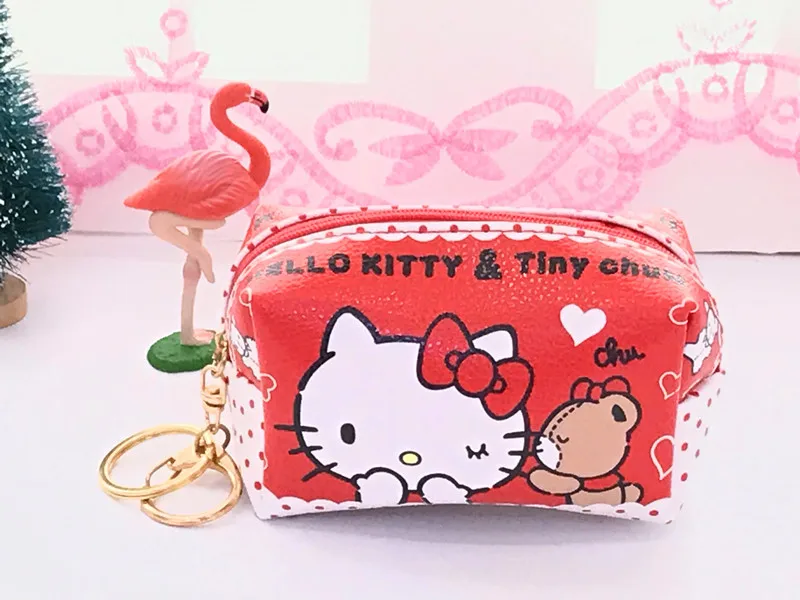 New Hello Kitty Cartoon leather stereo coin purse XK-0862