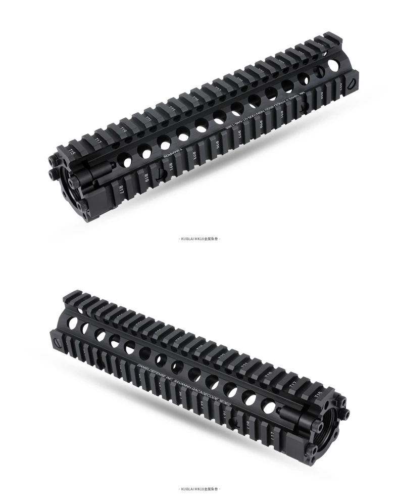 Алюминиевый жесткий слой анодированный MK18 RISII " 9" 1" страйкбол handguard черный CB тактический рельс для AEG GBB гель-бластер