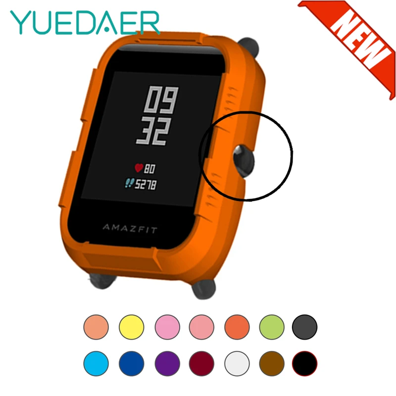 

Чехол YUEDAER для смарт-часов Xiaomi Amazfit Bip, защитный чехол с полным покрытием для смарт-часов Amazfit Bip оранжевого цвета