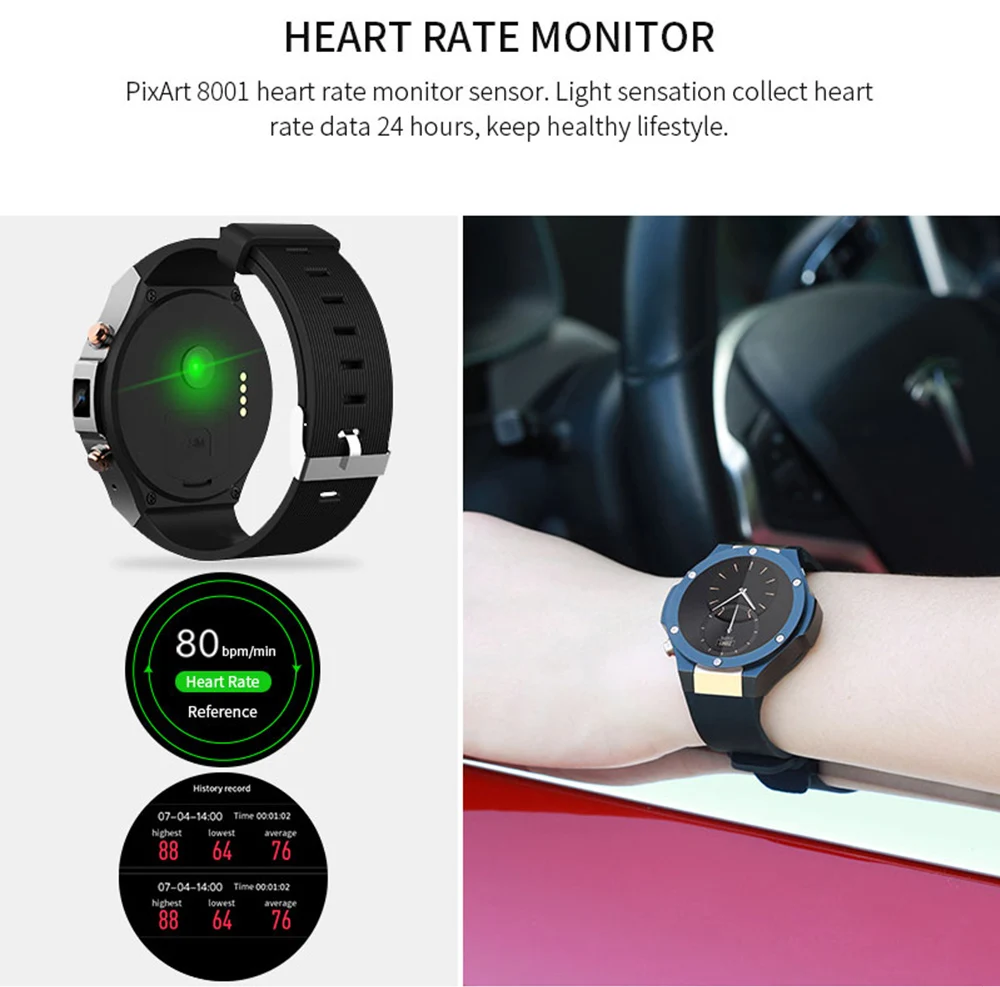 Microwear H2 android ios 1 г + 16 ГБ Смарт часы 39 дюймов mtk6580 SmartWatch телефон Wi Fi gps 4 ядра 5.0MP Камера