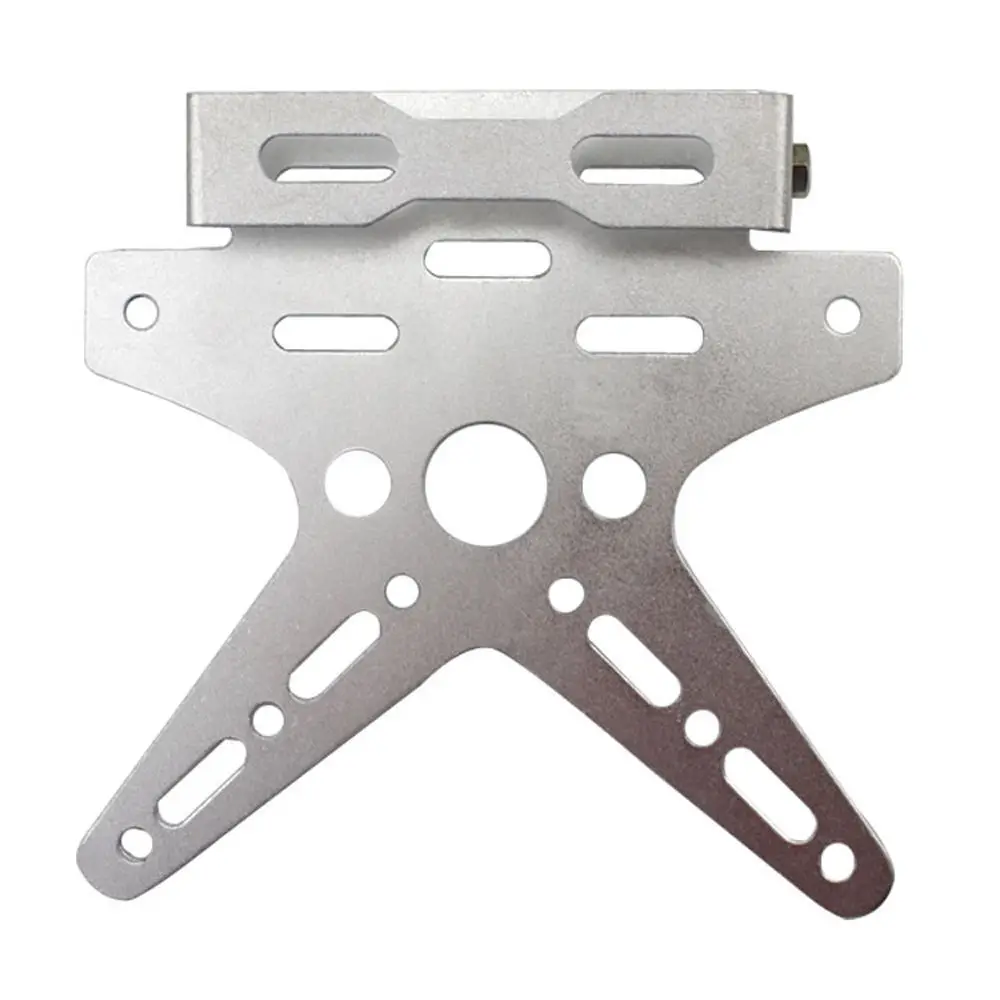 Серебристый держатель номерного знака для скутера мотоцикла улицы квадроцикла