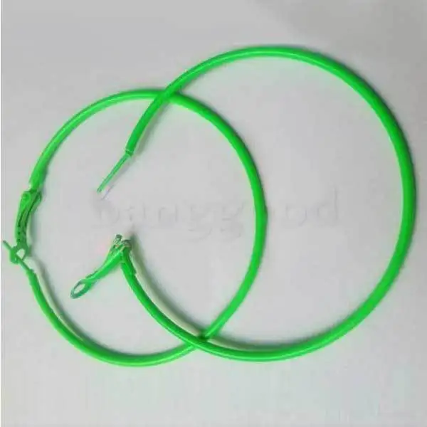 AgateDeal Fashion Fluorescence Circle Hoops Stud Earring |