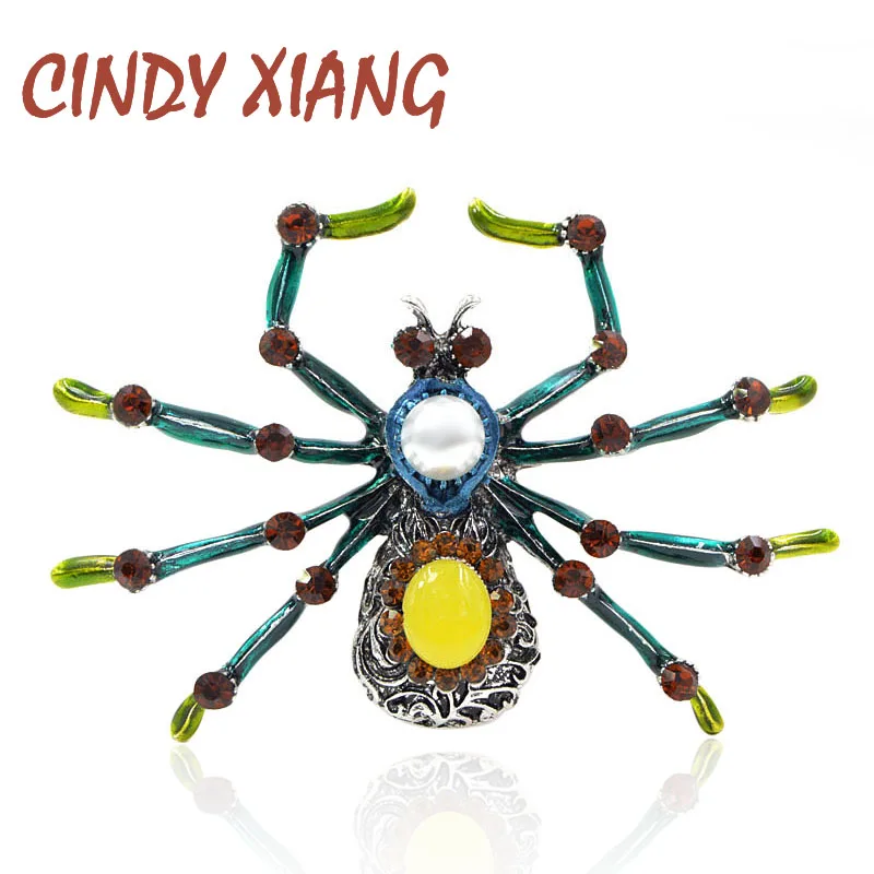 CINDY XIANG 2 цвета большие броши пауки для женщин винтажный стиль модная брошь