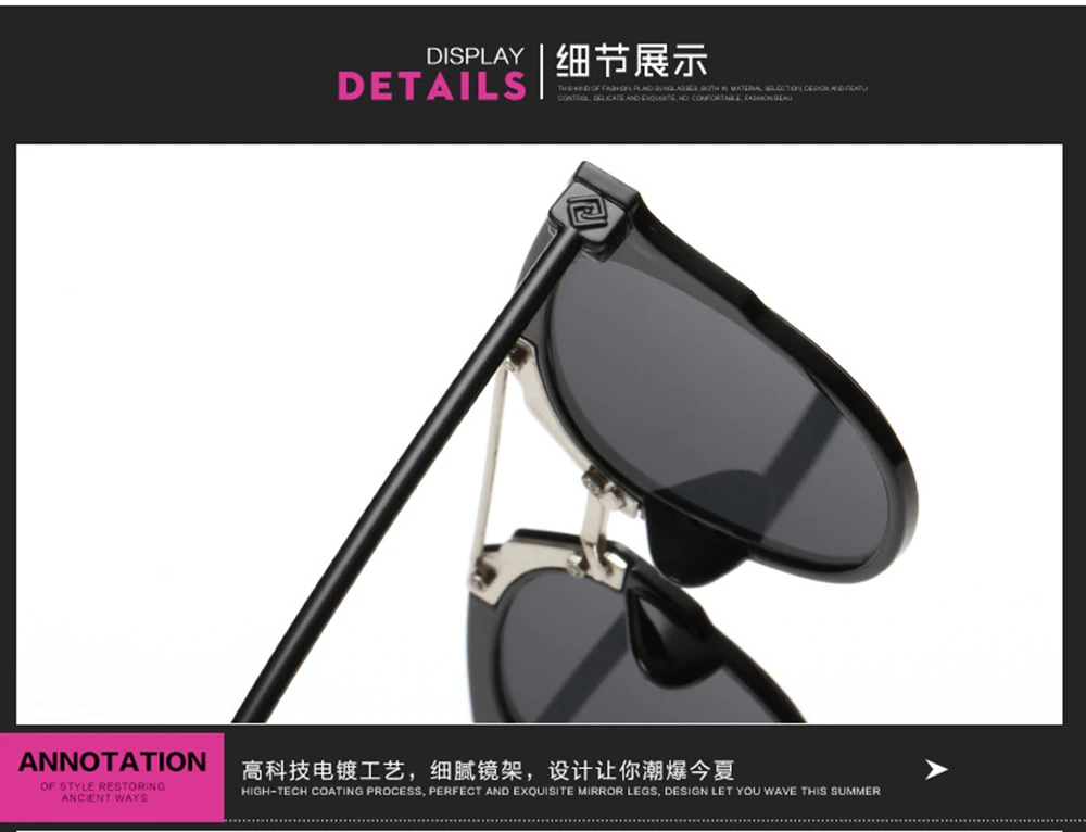 

High-end Pilot Round Driver Sun Glasses Polarized Mirror Sunglasses Custom Made Myopia Minus Prescription Lens -1 to -6