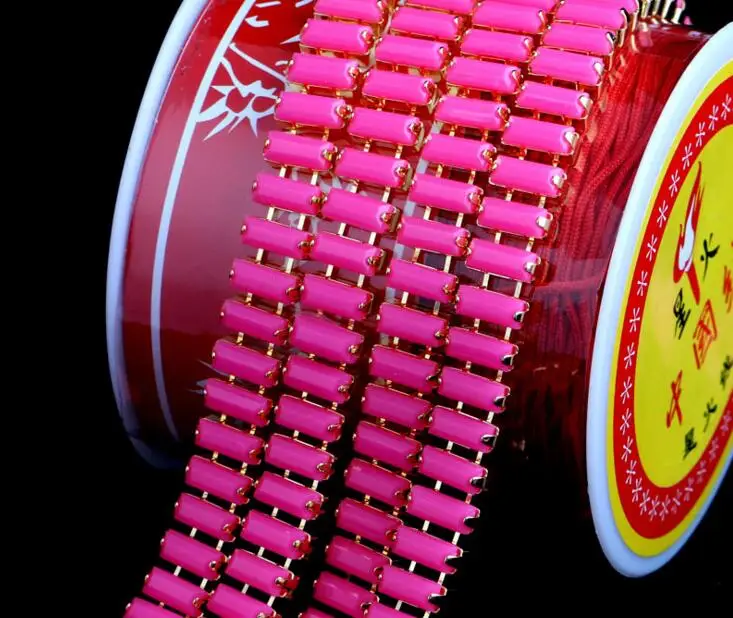 1 ярд желе прямоугольная Роза Стразы позолоченная плоская лента цепь отделка для