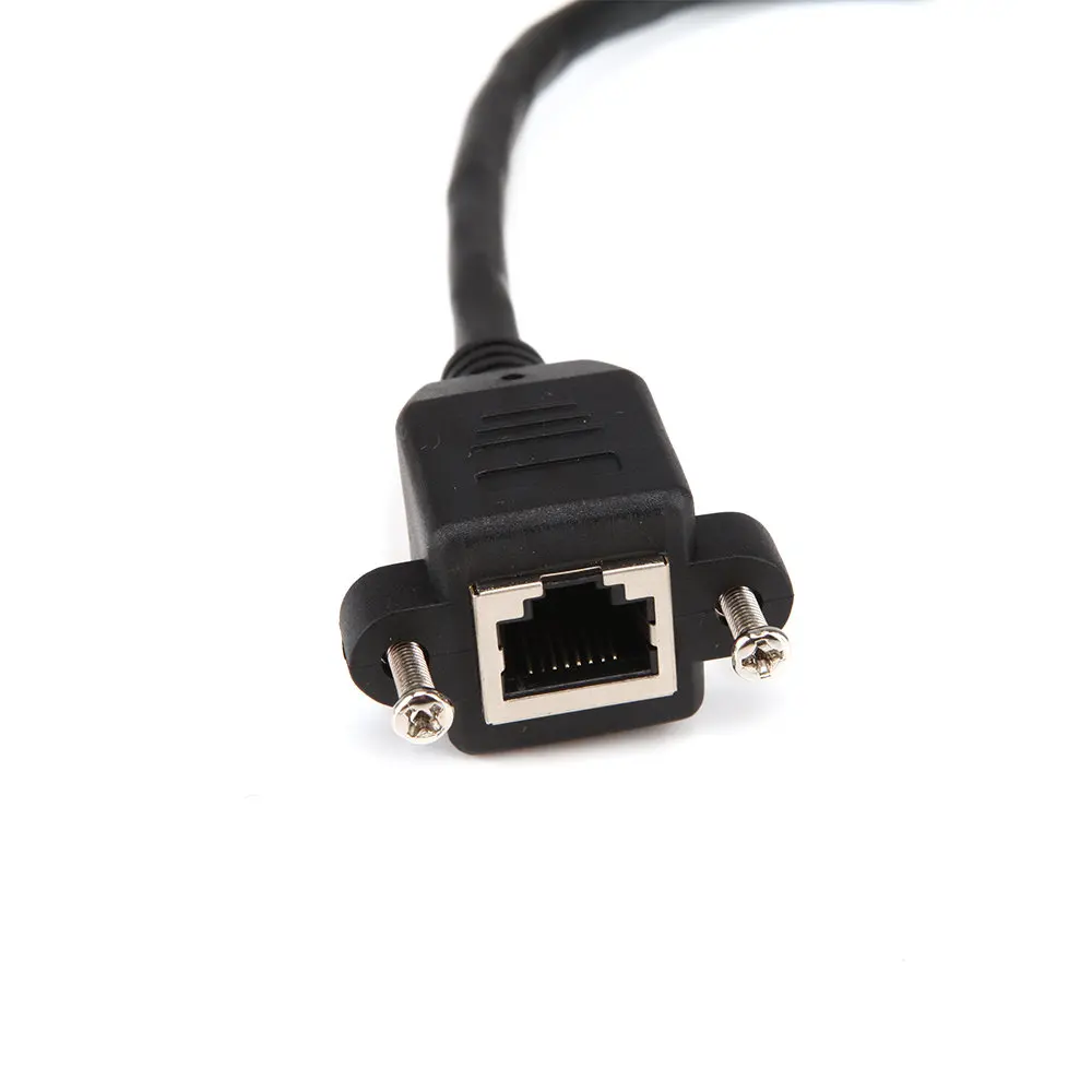 RJ45 мужчин и женщин Винтовые Панель крепление локальной сети Ethernet 0 3 м удлинитель