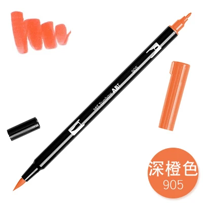 905 1 шт. TOMBOW AB-T Япония 96 цветов две головки художественная кисть ручка маркер Профессиональный водный маркер ручка живопись школьные принадлежности - Цвет: 905