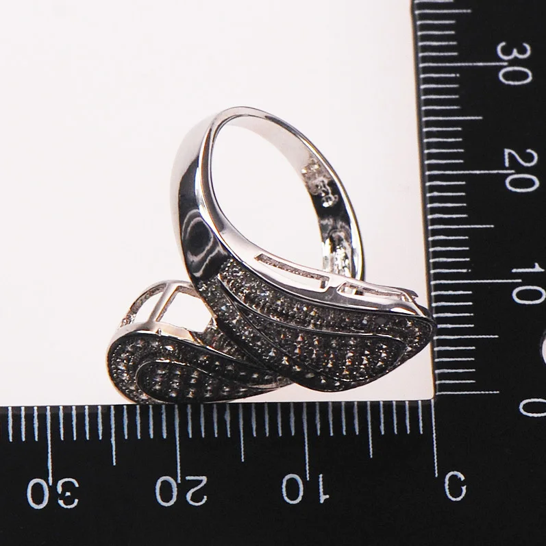 Кольцо из серебра 925 пробы с белым цирконом размеры 5 6 7 8 9 10 11 12|ring size|ring size 5925 sterling