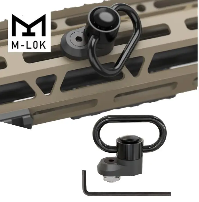 WIPSON M-lok QD Sling Mount Sling шарнирное крепление 1,25 дюйма адаптер крепление для M lok Rail кнопка быстрого отсоединения QD Sling Поворотный - Цвет: Золотой