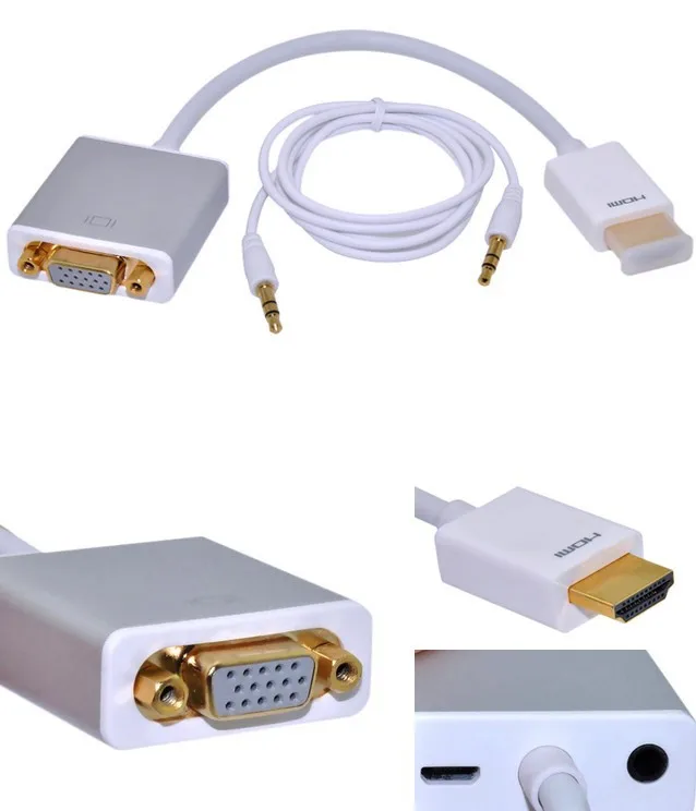 HDMI VGA адаптер Папа мама + аудиокабель для компьютера ноутбука плеера PS3 Xbox360