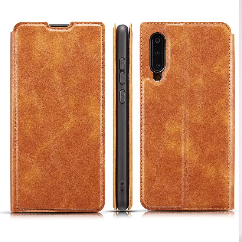 Brown Магнитный кожаный флип чехол для samsung Galaxy S10 5G S9 S8 плюс S7 край S10e Note 9 8 A7 A9 J4 J6 Prime A70 A50 A30 A20 A40 - Цвет: Brown