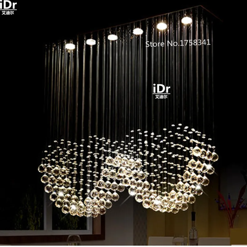 

Modern minimalist restaurant lights fashion high quality double heart crystal chandelier lamp study lamp L100cm xW25cm xH100cm