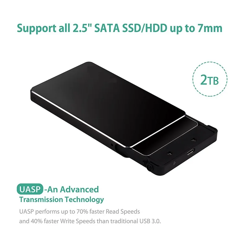 Внешний SSD/HDD корпус с интерфейсом usb 3.0 Gen1 Type C 2 5 дюйма 6 Гбит/с|Корпус жесткого
