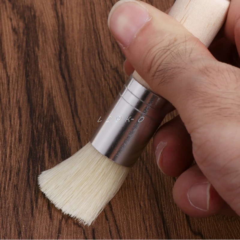 

3Pcs/Set Wooden Stencil Brush Hog Bristle Brushes Acrylic Watercolor Oil Painting