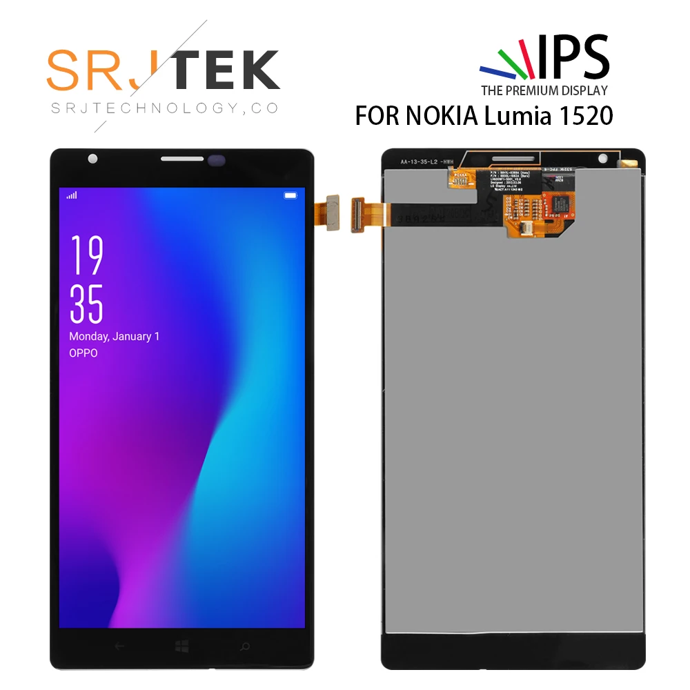 Srjtek 6 0 ''ЖК дисплей для NOKIA Lumia 1520 ЖК кодирующий преобразователь сенсорного