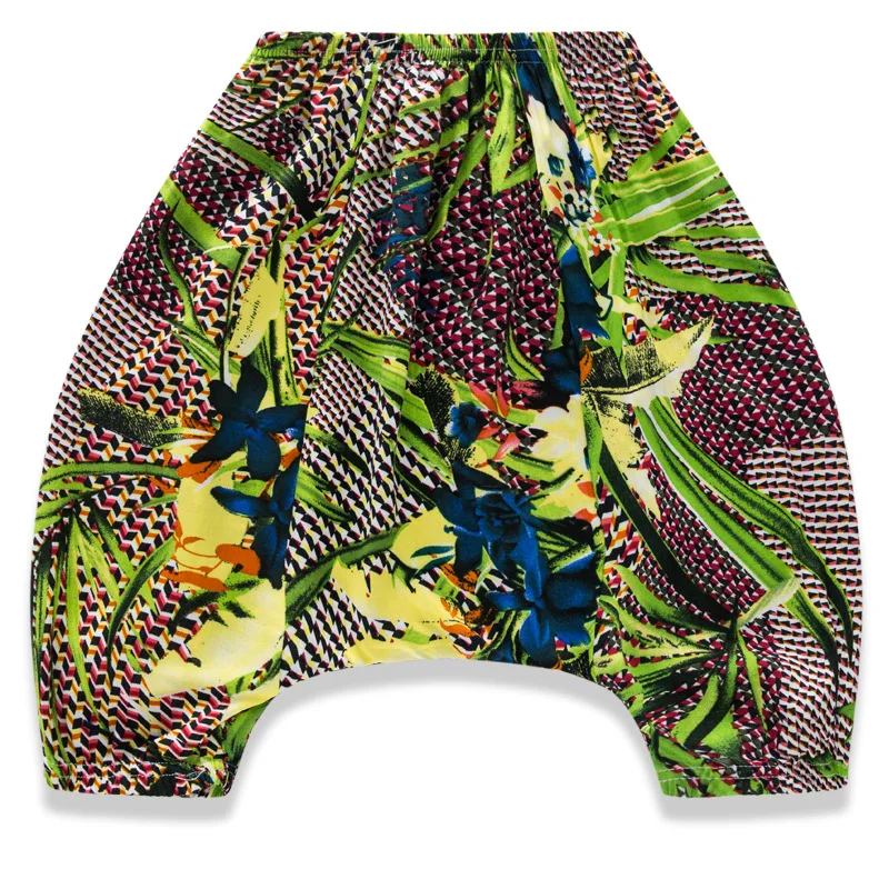 Fashion kids cross pants New loose summer children's classic beach style boys &amp girls cotton calf length boys|Брюки| |