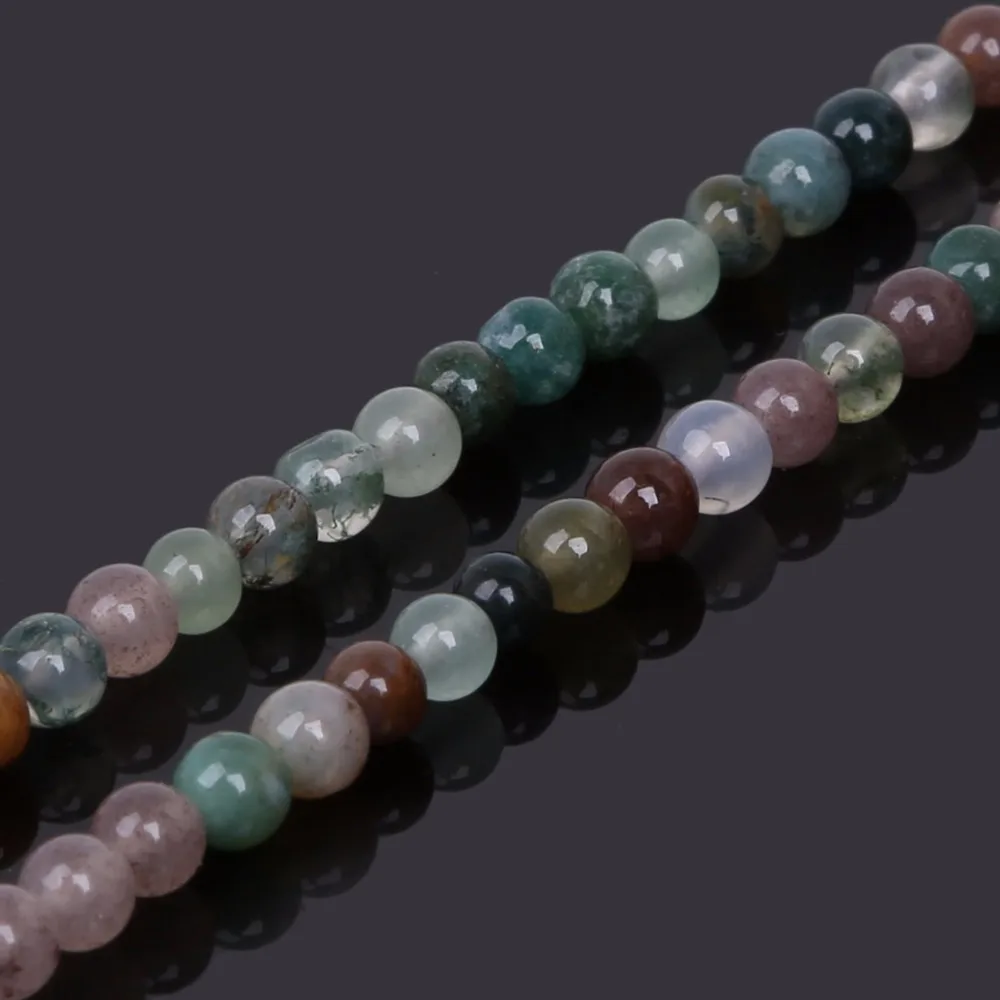 Круглые бусины из натурального камня для изготовления ювелирных изделий