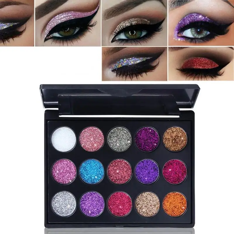 Learnever 15 Colors Diamond Eyeshadow Pallete Glitter Make Up Palette Shimmer powder Radiant Eye cosmetics New Arrival |