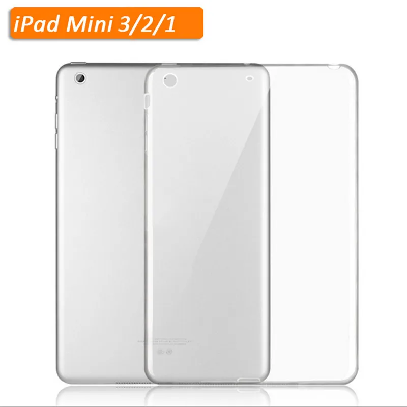 Мягкий ТПУ для iPad Mini 1 2 3 крышка, силиконовый чехол Прозрачный для мини-Обложка для iPad чехол планшет 7,9 дюймов чехол для iPad Mini