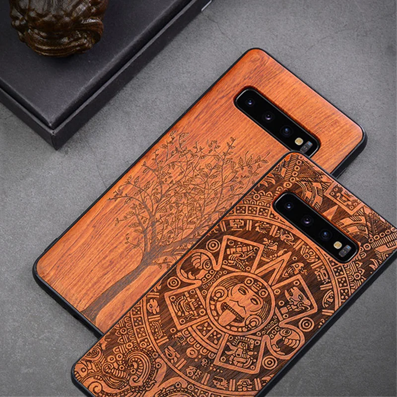 Чехол для Samsung Galaxy S10 тонкий деревянный чехол бампер из ТПУ s20 plus ultra чехлы