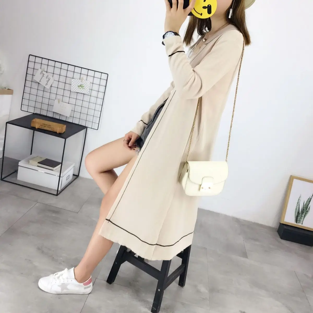 

Jumper Linen O-neck Full Sale Rushed Sweater Women Cardigan Feminino Woman 2018 Korean Knitting And Autumn Stripe Cardigan Fund