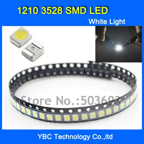 200 шт./лот 1210 3528 SMD LED ультра яркий белый Световой диод оптом|diode white|diode leddiode light |