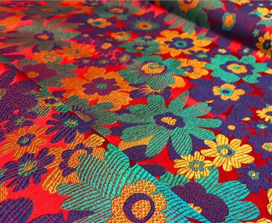 

Bronzing poly DIY fabric jacquard floral qualified for bag pillow and cloth 1M/lot