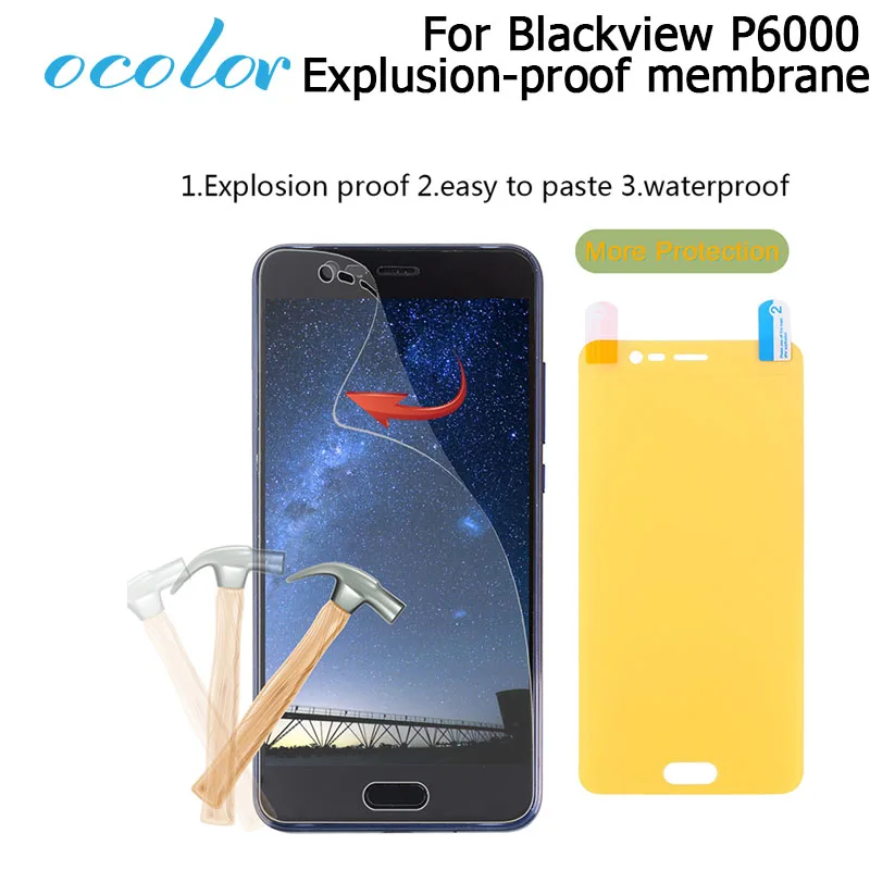 Ocolor 2 шт. для Blackview P6000 не стеклянная взрывобезопасная защитная пленка замена