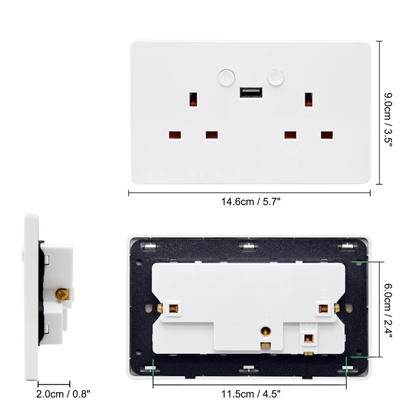 Голосовое управление розетка панель Wifi адаптер двойной USB вилка стандарта