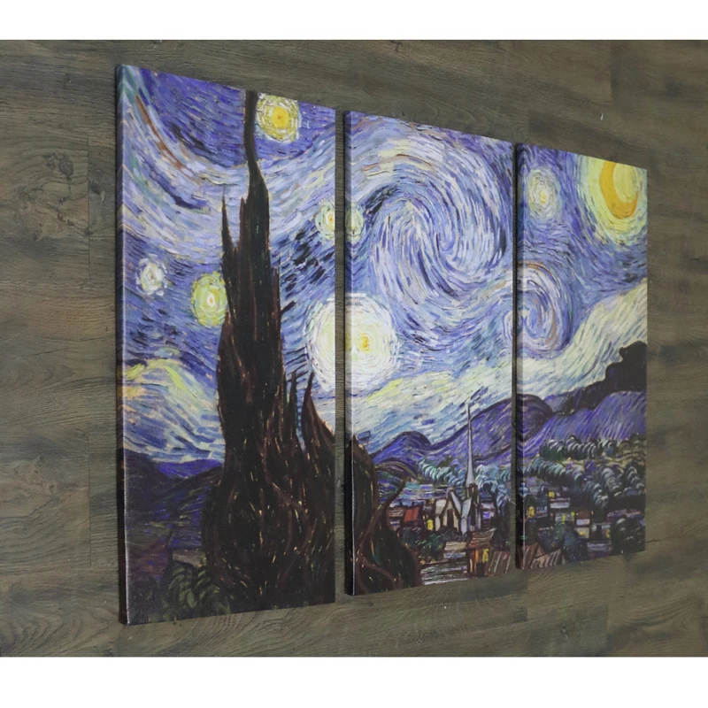 3 шт импрессионизма холст картины Ван Гог Звездная ночь настенные | Дом и сад