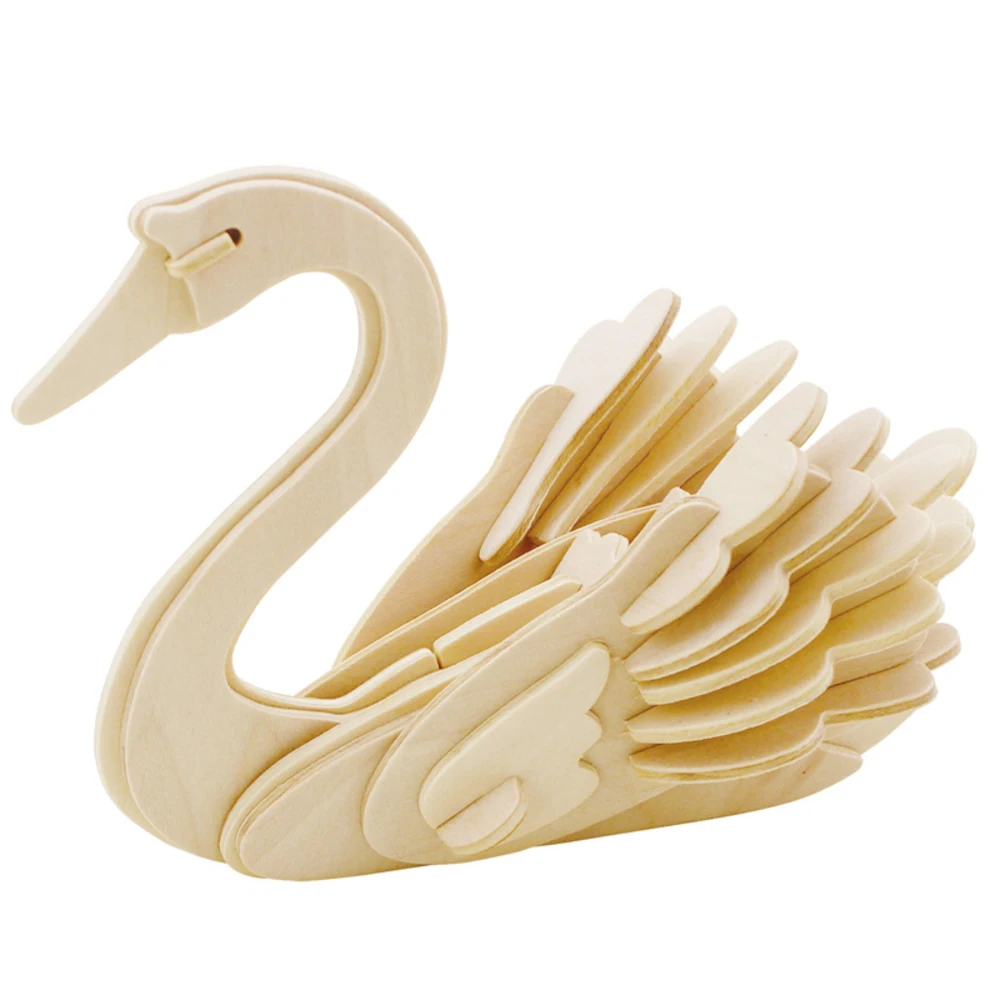 3d трехмерные деревянные животных пазл игрушки для детей поделки ручной работы