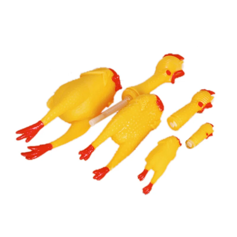 Желтая Пластиковая курица игрушки для домашних животных 17 см 31 41 Squeak пищалка