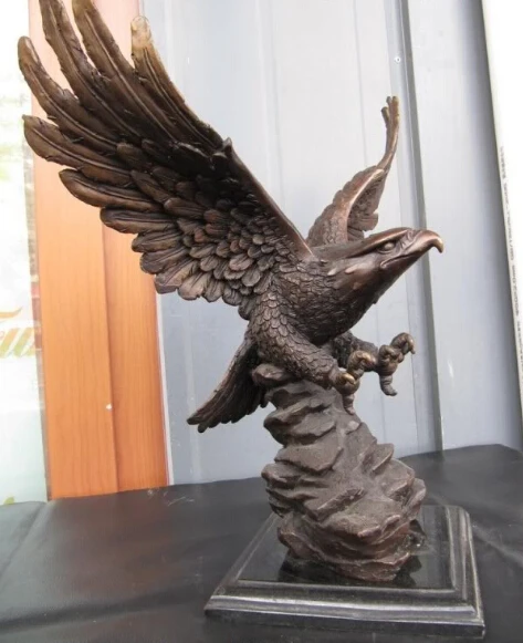 14 Западная классический Бронза Медь Аравия мира eagle hawk сокол Статуя | Дом и сад