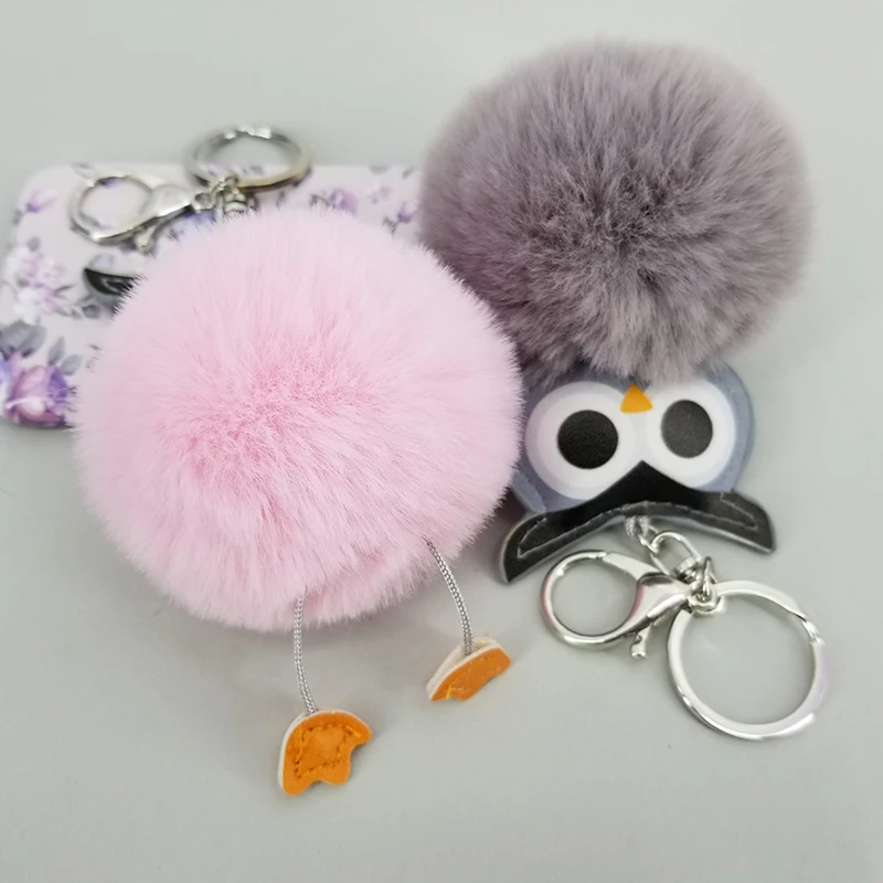 Брелоки Сова из искусственной кожи с подвесками в виде совы брелок шариками Pluffy