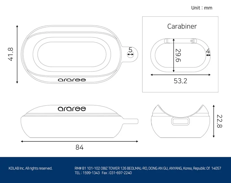 Чехол Araree для samsung Galaxy Buds, силиконовый чехол для зарядки, противоударный защитный чехол