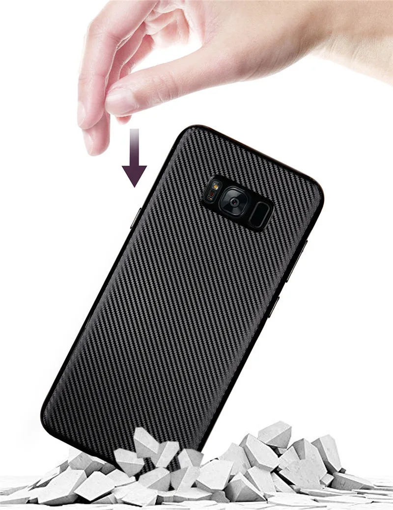 Для samsung galaxy S8 плюс Чехол саржа мягкий скраб ТПУ задняя крышка противоударный для