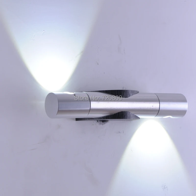 

5pcs/lot Free Shipping 6W LED Wall Mirror Light 2x3w Surface Mounted Wall Lamp Pure White New