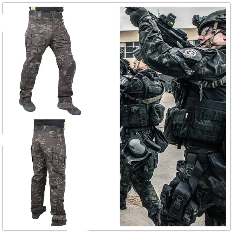Мужские тактические армейские штаны Bdu G3 Bdu Military армейские штаны с накладками Мультикам MCBK синий охотничий камуфляж