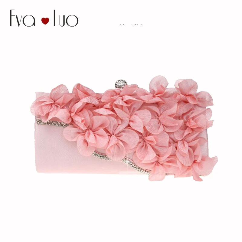 A002 DHL быстрая доставка розовый цветок кристалл вечерняя сумка клатч сумки Клатчи