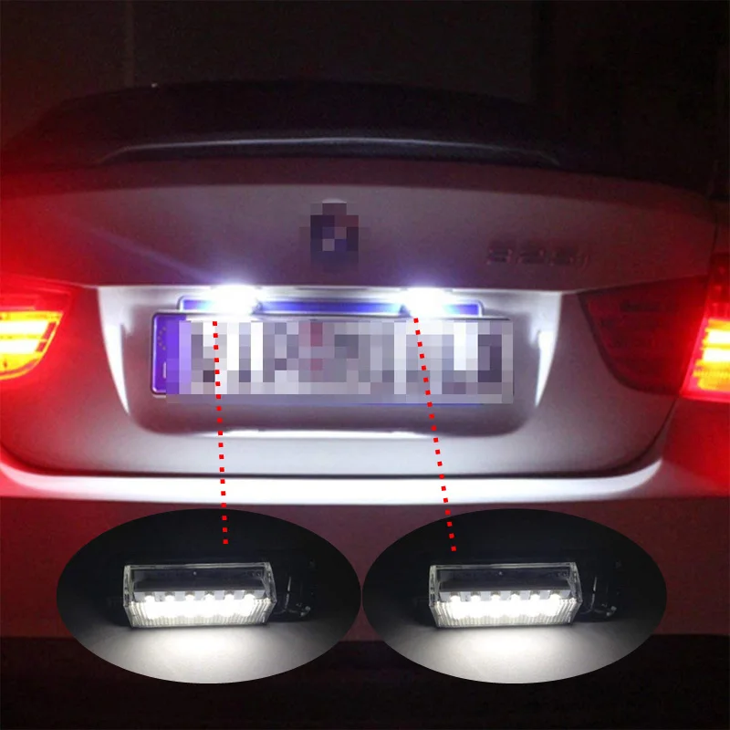 AICARKAS 1 пара светодиодных ламп для номерного знака автомобильные аксессуары BMW E36