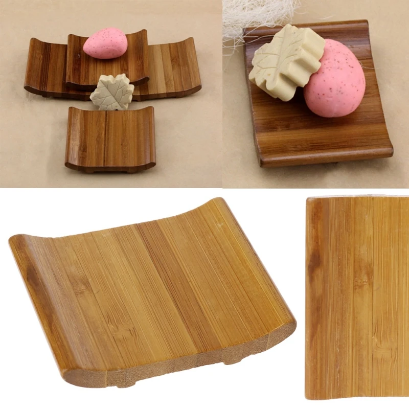 Bamboo Soap Storage Holder Natural Wooden Box Travel Rack Plate | Обустройство дома