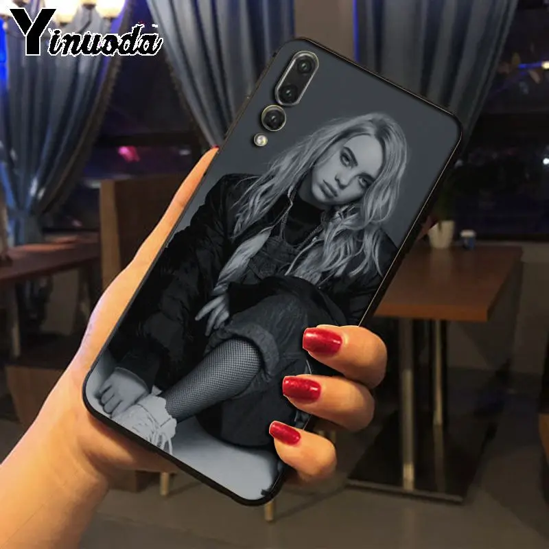 Умный чехол Yinuoda Billie Eilish черный мягкий для телефона huawei mate 10 lite p20lite nova 3i honor 8x mate20 pro