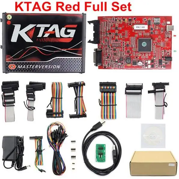 KTAG 7.020 Red Full Новое поступление без жетонов Ktag K TAG V7.020 KESS V2 V5.017 SW V2.23 мастер ECU чип тюнинговый инструмент K-TAG 7,020 онлайн DHL бесплатно - Цвет: KTAG 7.020 Red Full