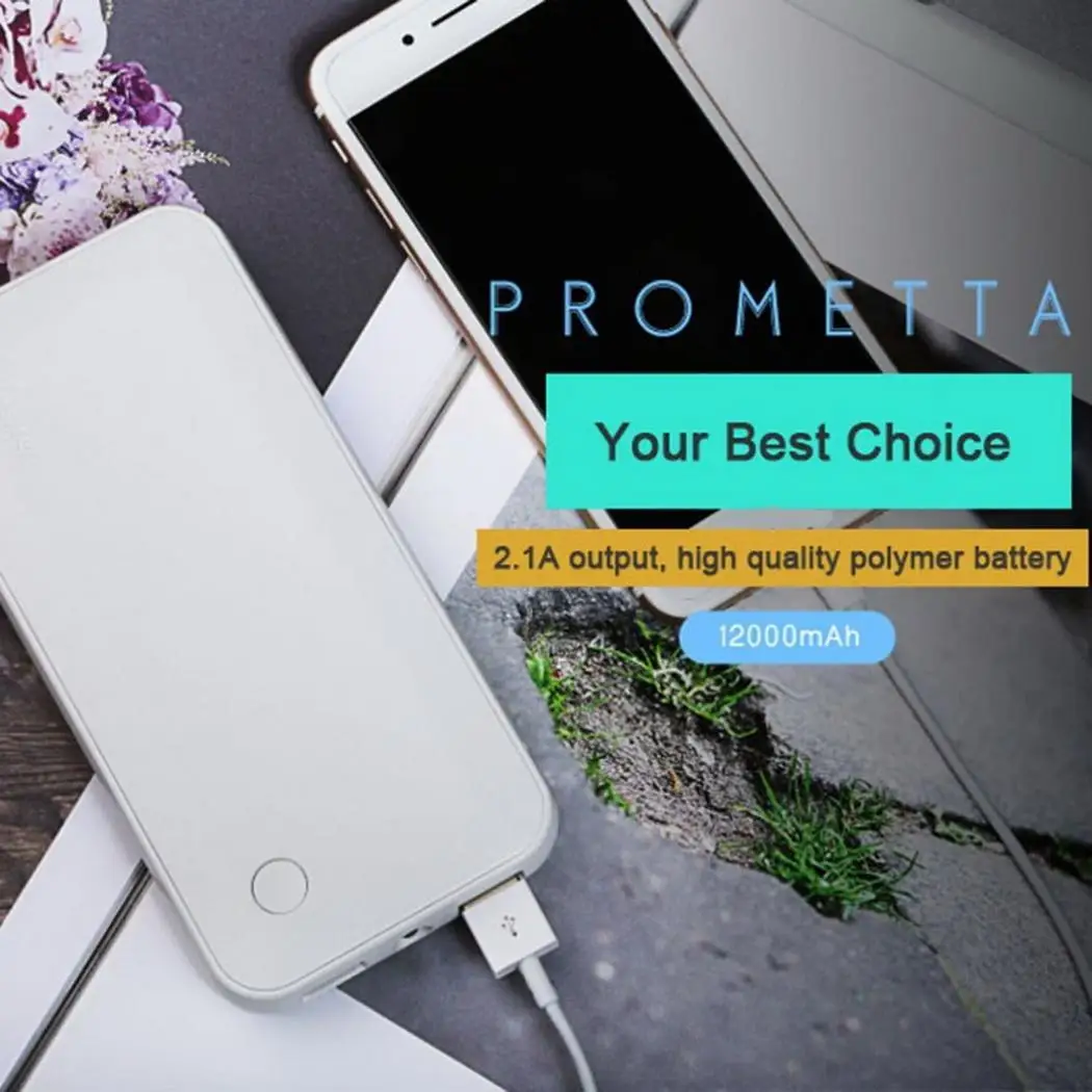 Мода портативный большой емкости двойной USB ручной выход мощность DC 5V 1A банк 70%