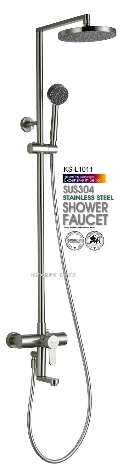 VIBORG Deluxe 304 нержавеющая сталь настенный дождевой Стиль Ванна и смеситель для душа
