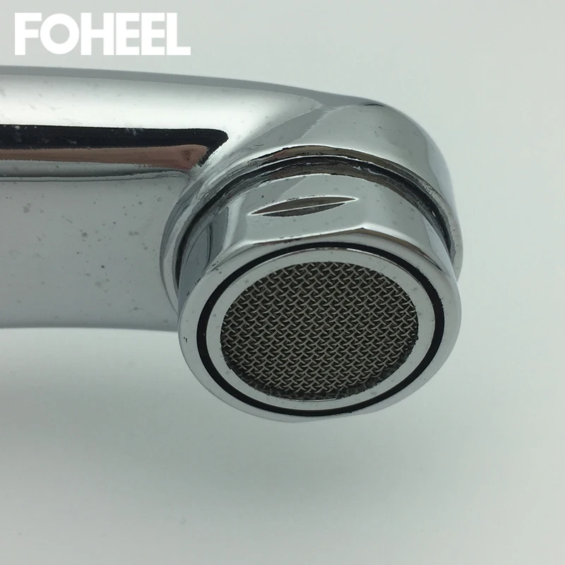 Кухонный кран FOHEEL с одной ручкой для горячей и холодной воды, кухонный кран с длинной трубой, кухонный кран с вращением на 360 градусов